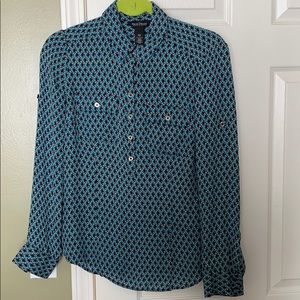 White House Black Market Silk button down